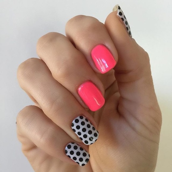 Jamberry White and Black Polka - Picture 3 of 3